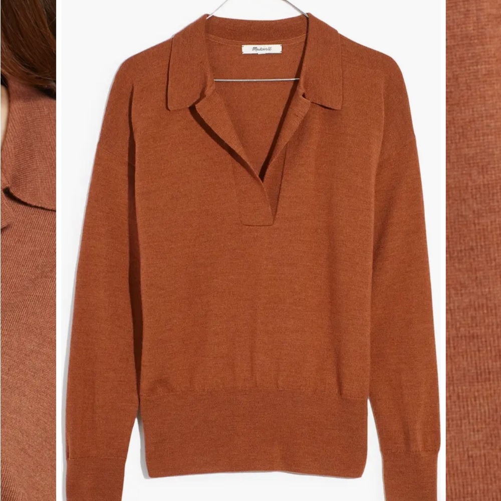Madewell 100% merino wool polo neck sweater